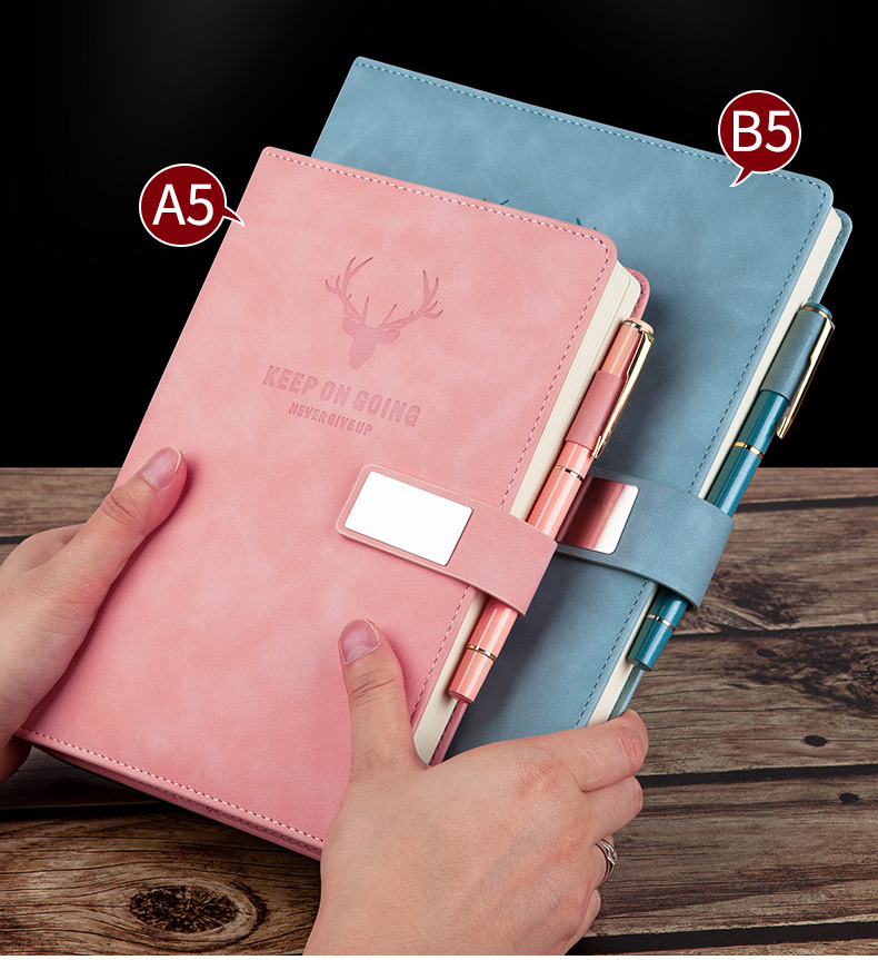 Personalized Custom Logo Pu Leather A5 Size Notebook Cover Custom Color and Promotion