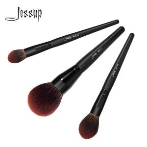 Wholesale Jessup 3pcs Face Makeup Brush Se Black Shimmer Collection Powder Brush Private Label Makeup Brush Vendors T274 from china suppliers