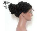 100% Brazilian Deep Wave Lace Front Wig , Black Virgin Remy Human Hair Wigs