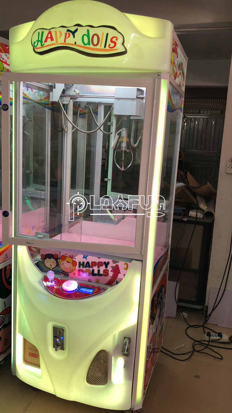Playfun Hot-Sale Commercial Amusement Park Token Bill Coin-Operated Child Crazy Toy 2 Crane Claw Vending Gift Game Machine