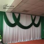 China manufacturer wholesale drape cloth curtains valance for wedding stage