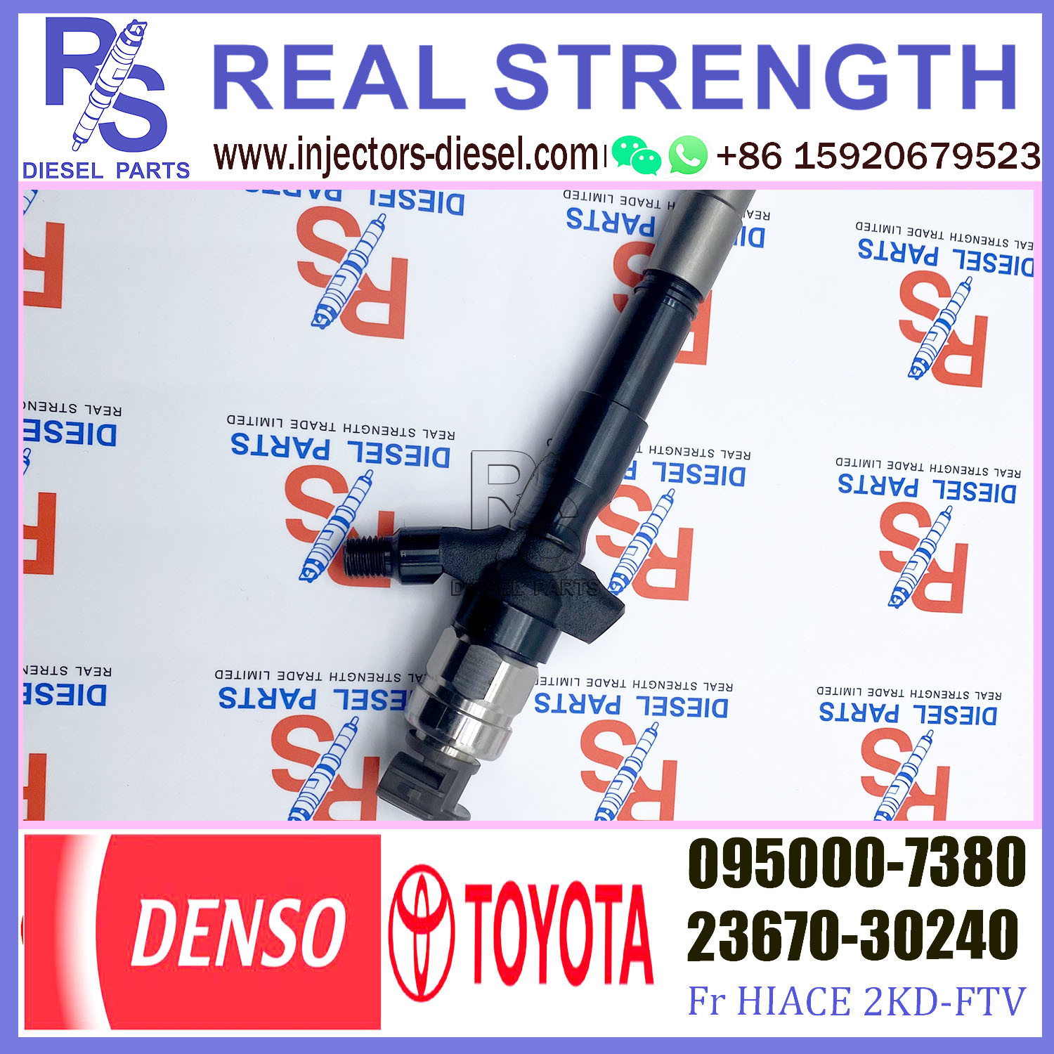 Common Rail diesel fuel Injector 23670-30240 095000-7380 for Diesel engine