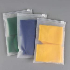 Wholesale Oem Custom Frosted Pe Zipper Bags Reusable for T Shirt Swimwear Packing from china suppliers