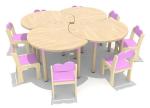 qihang QHD001 Kindergarten children's original wooden table chairs
