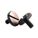 Length 15mm Stainless Steel Slot Head Screws With Black Zinc Coating