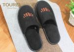 Black Poly Velour Disposable Spa Slippers Large Disposable House Slippers