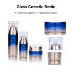 50ml 100ml Glass Emulsion Bottle Dark Blue Gradual Finish Fine Flash