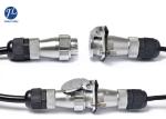 30CM Length Car Rear View Camera Cable / Truck Trailer Extension Cable Round