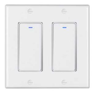 China Voice Control Alexa 100VAC Wifi Smart Wall Switch 2 Gang For Hotel / Home on sale