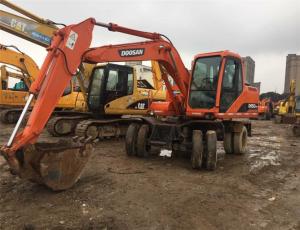 Wholesale ioriginal secondhand wheel excavator/15ton korea wheel excavator fgor sale/used dh130-5/dx140 wheel excavator from china suppliers