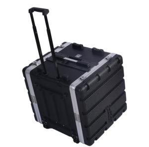 Wholesale ABS 19&quot; 10U Rolling Flight Rack Mount Case With Wheels For DJ Audio from china suppliers