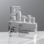 8inch Height Cast Acrylic Award Plexiglass Trophy For 10th Year Anniversary