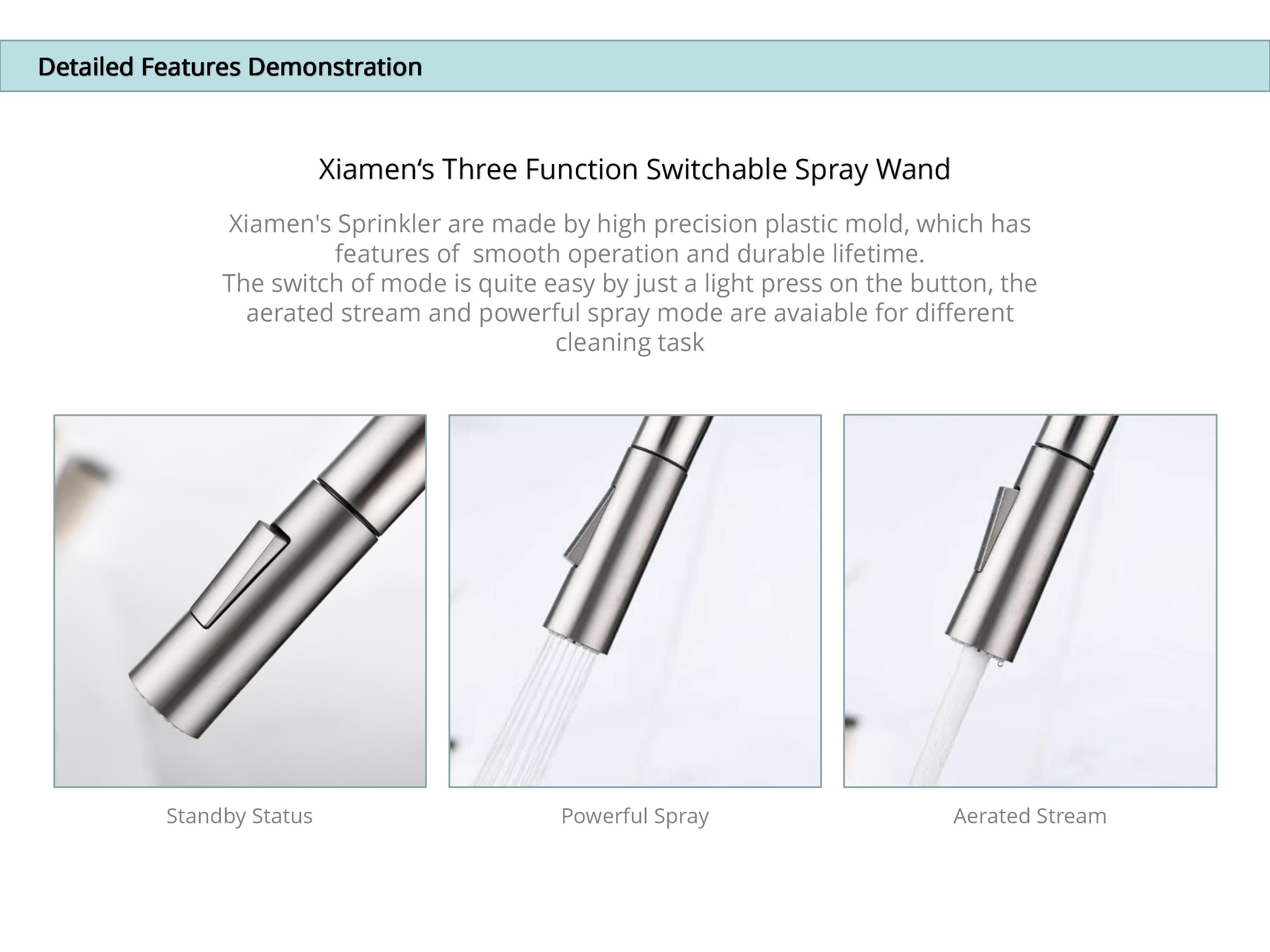Infrared Sensor Kitchen Basin Taps Brushed Nickel SUS304 Stainless Steel