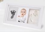 Colorful Ink Baby Newborn Hand And Footprint Kits With Wooden Material