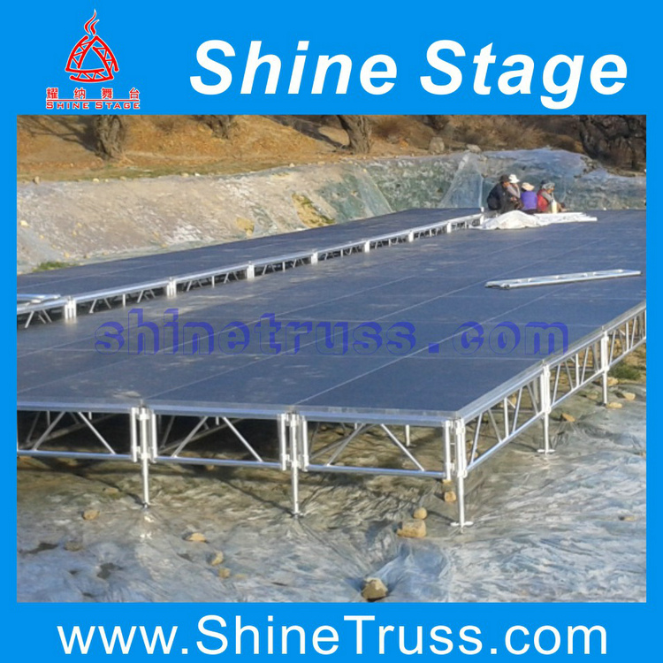 outdoor aluminum mobile stage truss with PA wings system