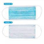 Anti Dust Blue Disposable Protective Mask 3 Ply Type High Safety OEM Service