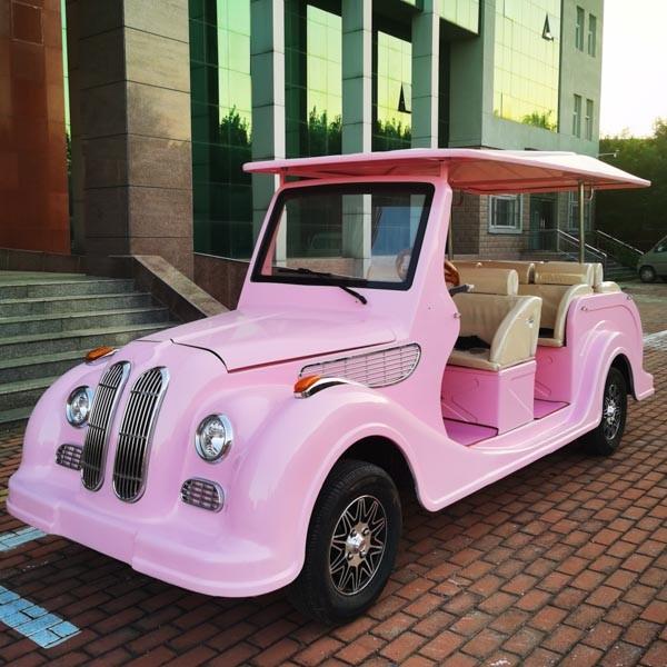 72V electric Vintage Golf Car Cart 8 Seater All Terrain Tires Independent