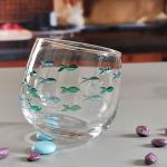 Engraved Color Paint Short Tumbler Glass For Beverage