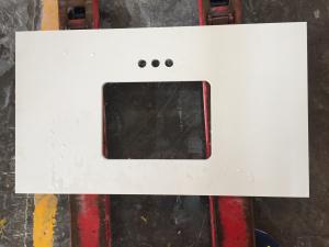 Wholesale Pure White Solid Stone Countertops For Kitchen Cabinet Quartz Material from china suppliers