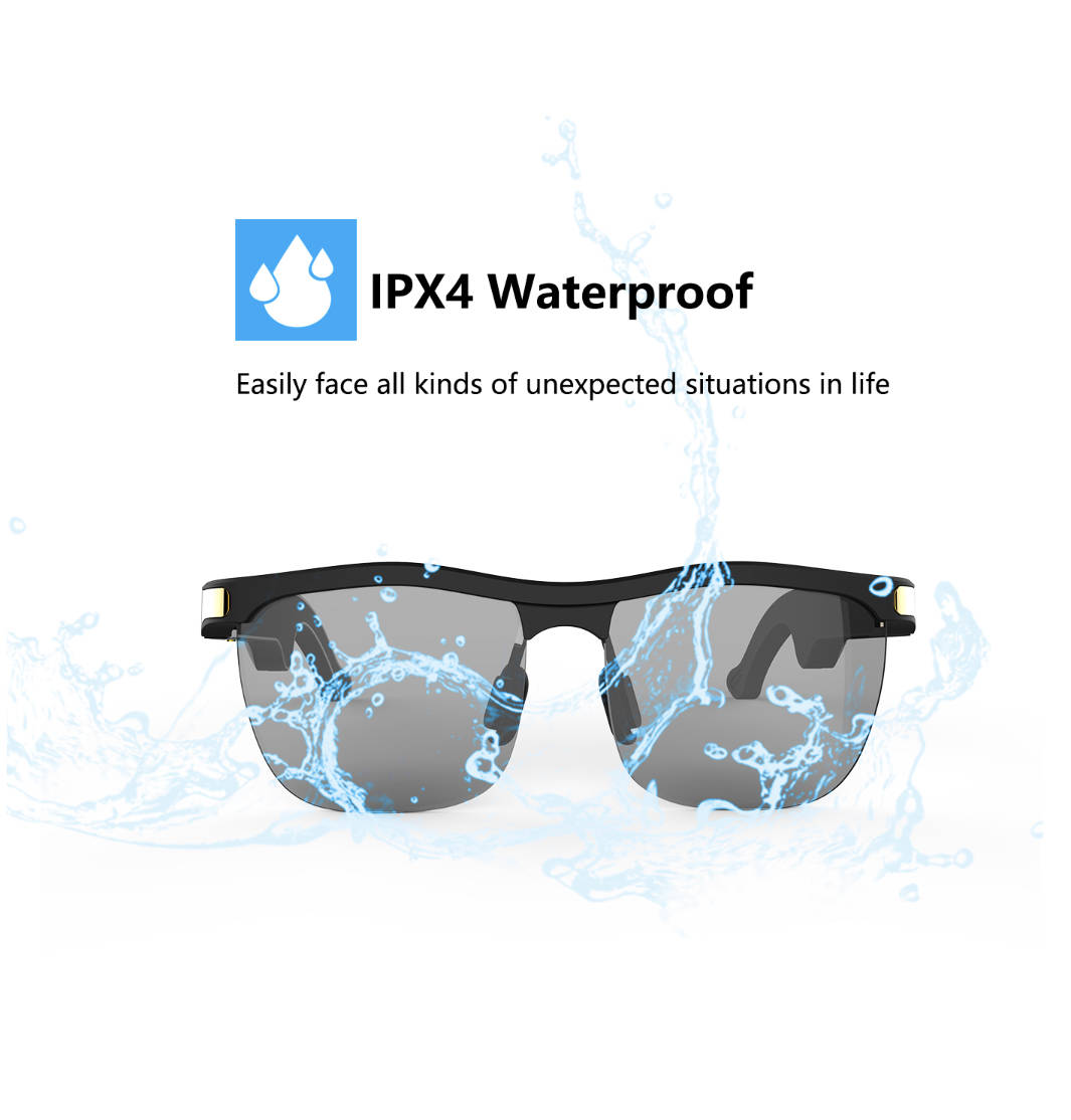 Smart Music Glasses AR Glass Wireless Bass with Microphone Glasses for Listening to Music and Making Phone Calls 50" - 80" FCC
