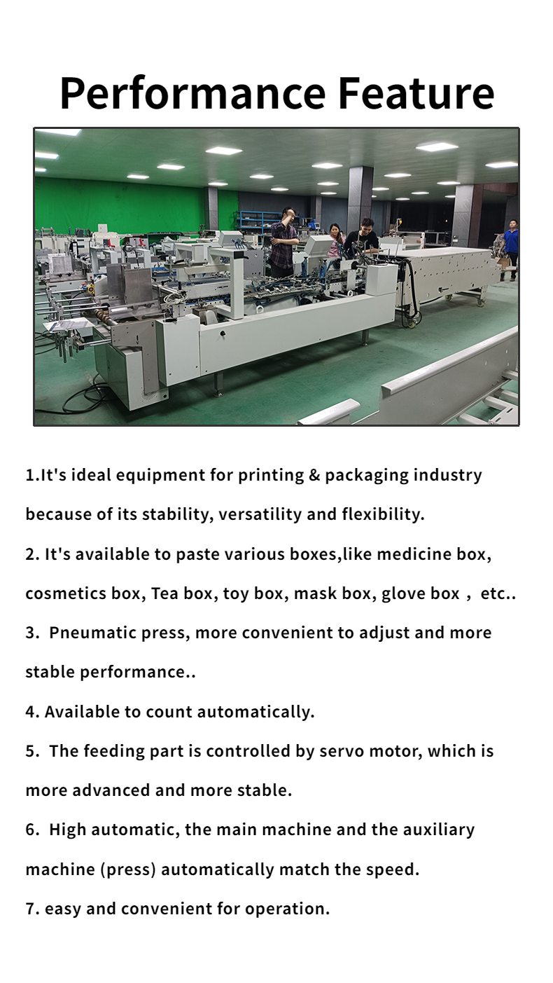 CQT 800 Cardboard/Corrugated Straight Line Box Semi Automatic Folder Gluer Machine