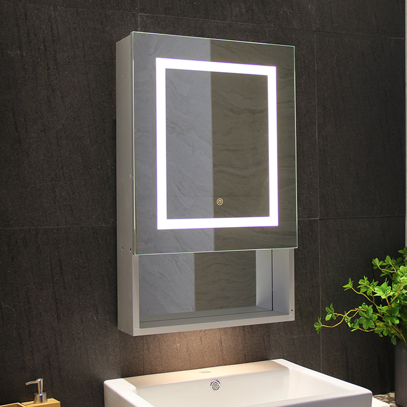 Grey Aluminium Wall Mounted Vanity with Modern Design Style and DTC Soft Close Accessories
