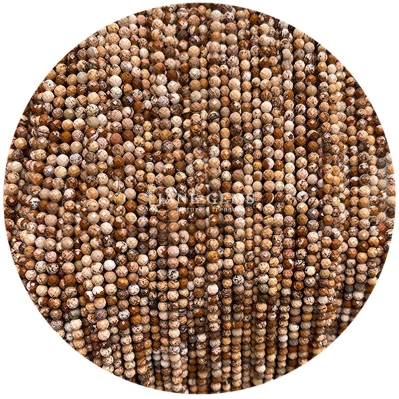 Gems Bead Natural Crystal Faceted Round Shape Small Loose Bead Strands for Bracelets