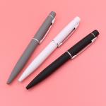 High End Business Metal Twist Ballpoint Pen Soft Coating Pen Barrel Ball Pen