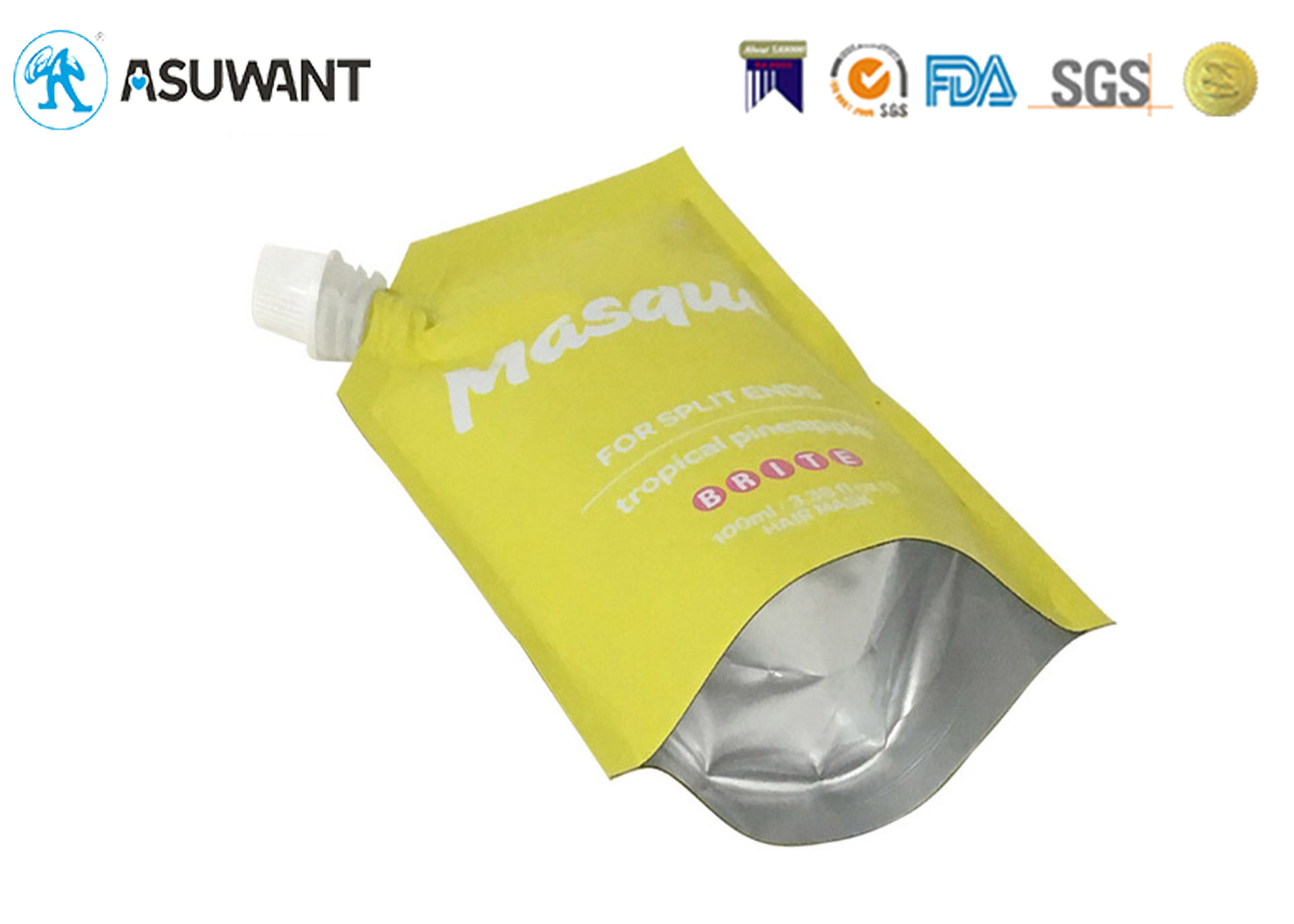 Suction Nozzle 500ml Juice Stand Up Spout Pouch
