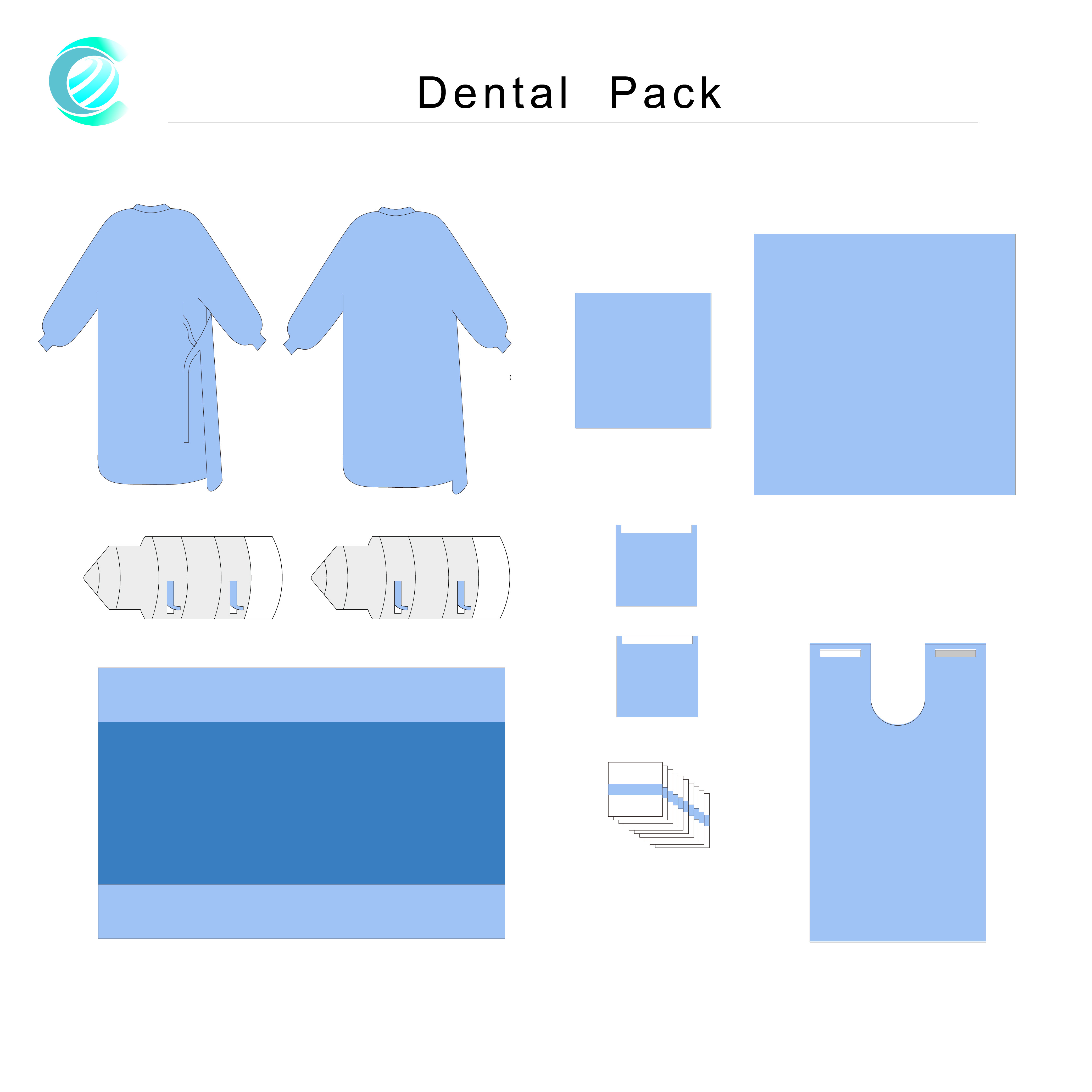 Medical Disposable Surgical Dental Pack Sterile Hydrophilic PP Material