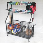 Removable Black Sports Equipment Storage Rack For Ball Medicine