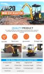Hydraulic Small Digger Micro 2.0 Ton Free Shipping Bagger