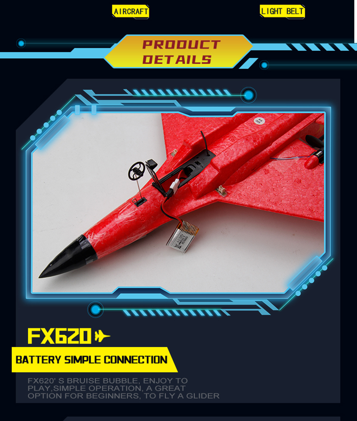 Maximum Flight Time 10-20min Epp Foam Airplane Fx-620 Rc Glider Su-35 Rc Airplane 2.4g Remote Control Fighter Hobby Plane