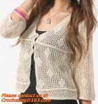 Women Fashion Lace Cardigan Plus Size Hollow out Crochet Knitted Sweater Casual
