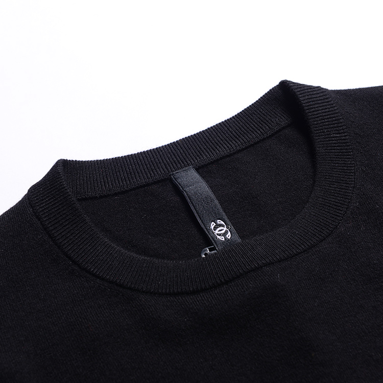 Black Casual Mens Pullover Jumper , Men's Knit Pullover Sweater Anti - Wrinkle