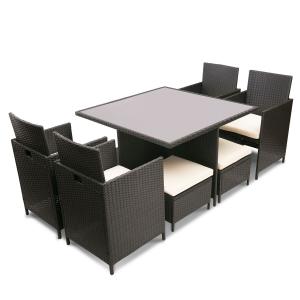 Wholesale L42cm Ottoman Rattan Table And Chairs from china suppliers