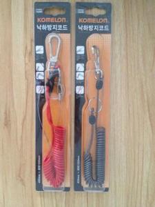 Wholesale Fashion high quality red black heavy duty tool coiled safety lanyard w/custom blister pack from china suppliers