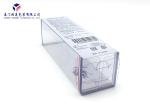 Eco Friendly Materials Clear PVC Packaging Boxes Hang Strip On Middle Of Top
