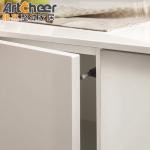 Radius Beveled Edge Solid Wood Melamine Kitchen Island for Modern Apartment in