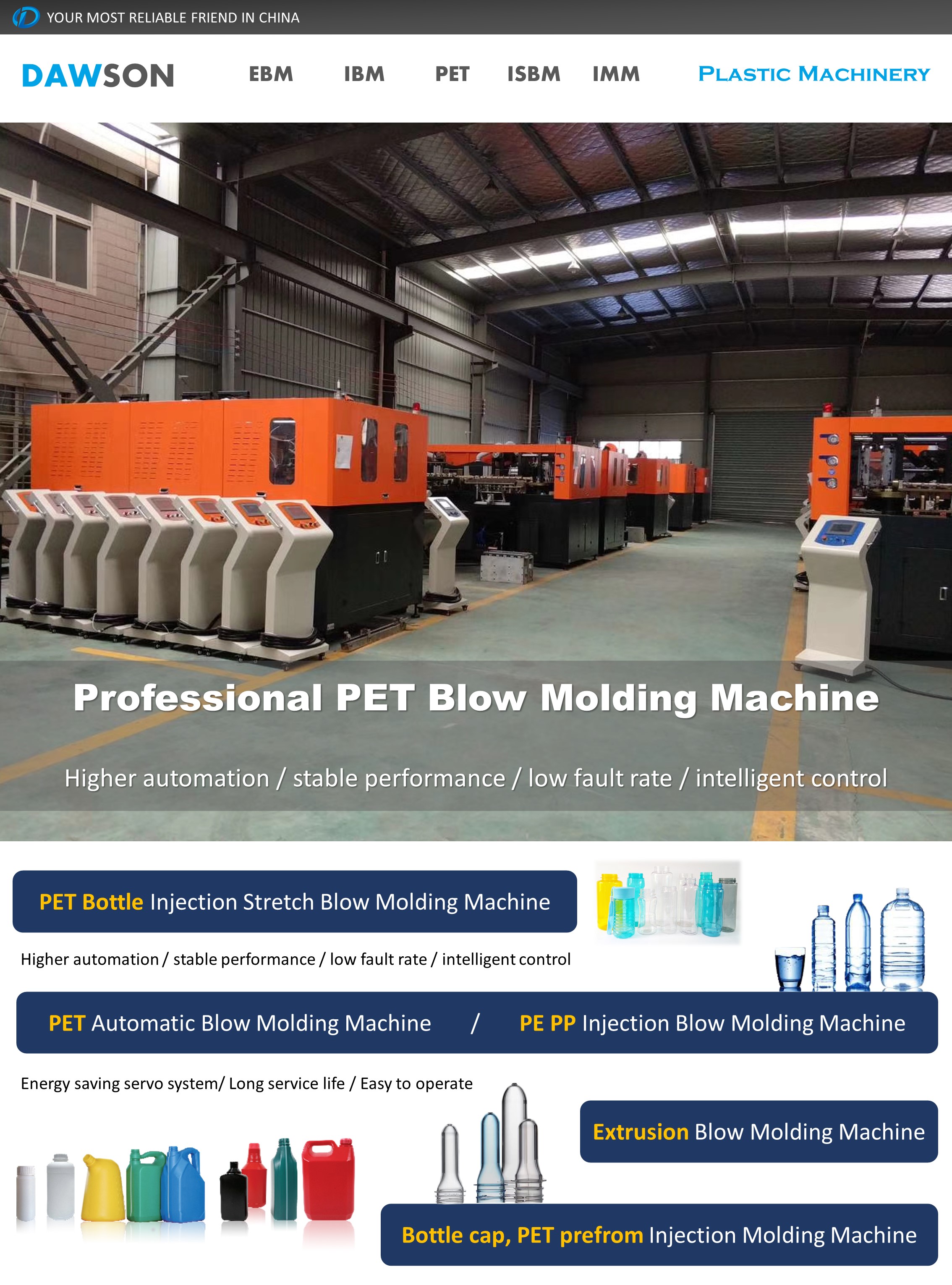 Multi Chamber Pet Bottle Making Machinery Blow Molding Machine