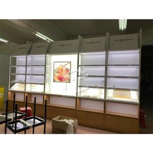 Wholesale 3mm MDF Skincare Display Shelves For Cosmetic Shop Monomer Design from china suppliers