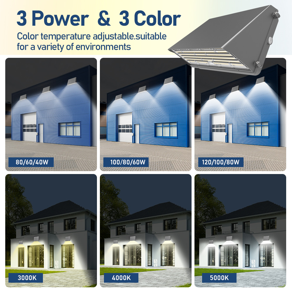 Competitive Price Adjustable Waterproof IP65 80W 60W 40W Full Cut Off Street Outdoor Wallpack Lamp Led Wall Pack Light Led