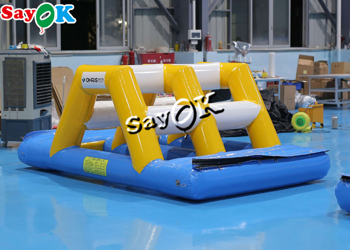 Water Trampoline Toys 3x2x1mH Small Inflatable Water Toys Obstacle Course Sport Arch Bridge