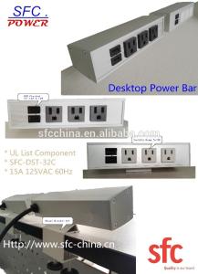 Wholesale Electriduct Edge Mount Desktop Power Center 3 Outlets &amp; 2 USB Ports from china suppliers