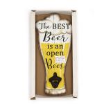 Vintage Style Wooden Wall Hanging Bottle Opener , Wall Beer Bottle Opener