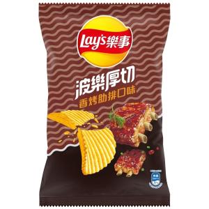 Wholesale Exclusive Exporter's Pick: Lays GRILLED RIBS Ridged Potato Chips - Economy Pack 54g - Elevate Your Asian Snack Collectio from china suppliers