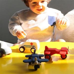 Wholesale custom and wholesale Safe Silicone Vehicle Toys set for Babies ambulance truck motorcycles runny car toys from china suppliers
