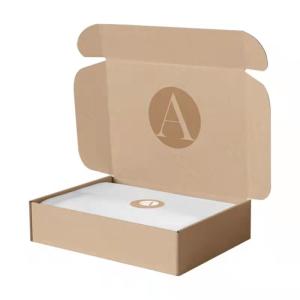 Wholesale Custom Print Corrugated Brown Kraft Paper Post Mail Box for Fashion Tuck Top Shipping from china suppliers