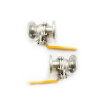 Stainless Steel 304 Sanitary Two Piece Ball Valve With Handle