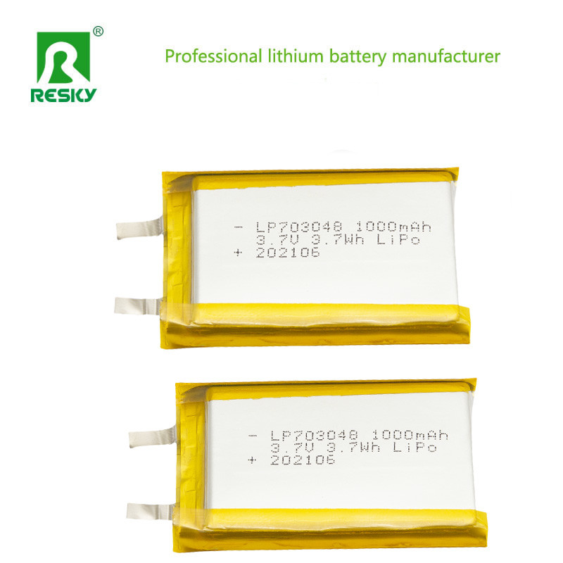Power Lithium Ion Cell 703048 3.7v 1000mAh 3.7wh Rechargeable Lithium Li-Ion Polymer Battery